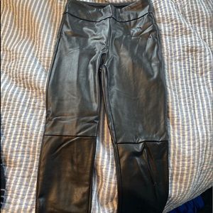 Pleather pants. Lined. Small